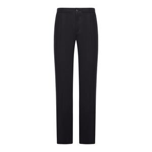 Kiton Men Straight Fit Linen Trousers With Elastic Waist